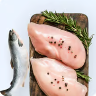 Chicken, Meat & Fish